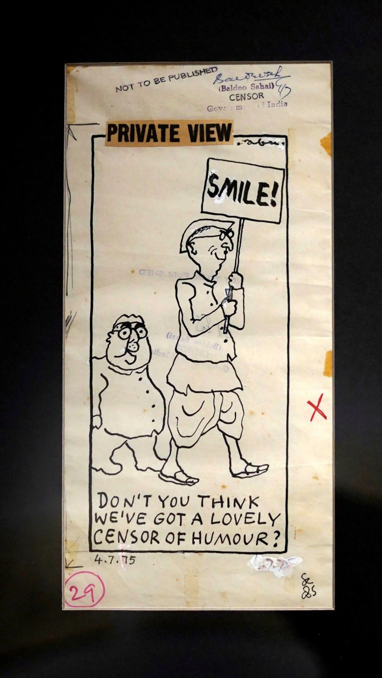 Comic protesting lack of free speech in India